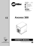 Miller Electric Axcess 300 User's Manual