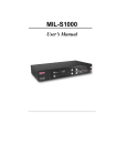 Milan Technology MiLAN MIL-S1000 User's Manual