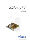 Miglia Technology Alchemy TV User's Manual