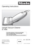 Miele Vacuum Cleaner S 7000 User's Manual