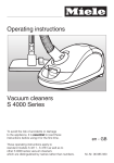 Miele S 4000 Series User's Manual