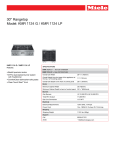 Miele KMR 1124 Specification Sheet