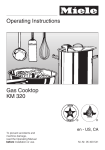 Miele KM 320 User's Manual