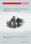 Miele KF 1813 Vi Operating and Installation Instructions