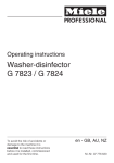 Miele G 7824 User's Manual