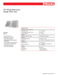 Miele DAR 1250 Specification Sheet