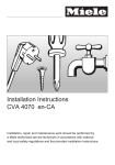 Miele CVA 4070 EN-CA User's Manual