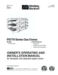 Middleby Marshall PS770G GAS User's Manual
