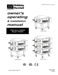 Middleby Marshall PS536ES User's Manual