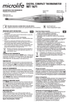 Microlife MT 1671 Navigation Manual