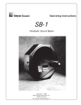 Meyer Sound SB-1 User's Manual