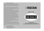 Metrik Mobile Electronics MCD-476 User's Manual