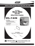 Metra Electronics 95-7419 User's Manual