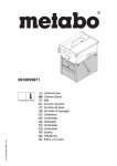 METABO Cabinet Stand 0910059971 User's Manual