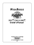 Mesa/Boogie RECT-O-VERB 50 User's Manual