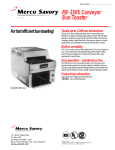Merco Savory RB-33VS User's Manual