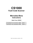 Mercedes Benz CS1000 User's Manual