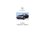 Mercedes Benz 2002 S 500 User's Manual