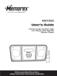 Memorex MX7300 User's Manual