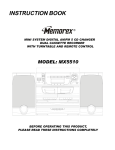 Memorex MX5510 User's Manual