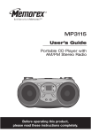 Memorex MP3115 User's Manual