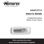 Memorex MMP3774 User's Manual