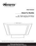 Memorex MLT2022 User's Manual