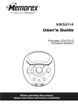 Memorex MKS2114 User's Manual