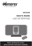 Memorex iListen Mi1006 User's Manual