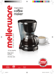 Mellerware Coffeemaker 29500A User's Manual