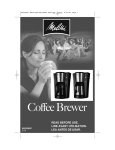 Melitta Coffeemaker 840183001 User's Manual