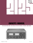 McIntosh MC-2125 User's Manual