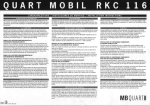 MB QUART RKC116 User's Manual