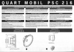 MB QUART Quart Mobil PSC 216 User's Manual