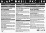 MB QUART Quart Mobil PKC 110 User's Manual