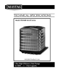 Maytag PSH4BF Technical Literature