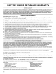 Maytag MIM1554ZRS Warranty Information