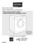 Maytag MHWC7500YW Use & Care Manual