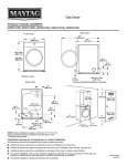 Maytag MGD3100DW Dimension Guide
