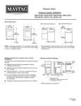 Maytag MEDC215EW Dimension Guide