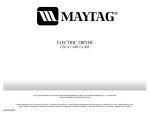 Maytag MED5801TW User's Manual