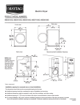 Maytag MED3100DW Dimension Guide