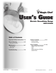 Maytag CER3725AGW User's Manual
