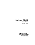 Matrox Electronic Systems Matrox RT.X2 User's Manual