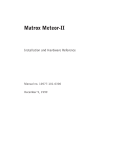 Matrox Electronic Systems II User's Manual