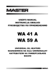 Master Lock WA 59 A User's Manual