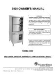 Market Forge Industries 3500 User's Manual