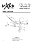 Mark Of Fitness XM-4419 User's Manual