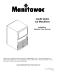 Manitowoc Ice QM30 Series User's Manual