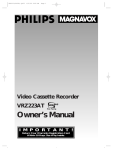 Magnavox VRZ223AT Owner's Manual